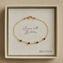 Ruby Birthstone Bracelet – Delicate Gold 40th Birthday Gift For Her, thumbnail 8 of 10