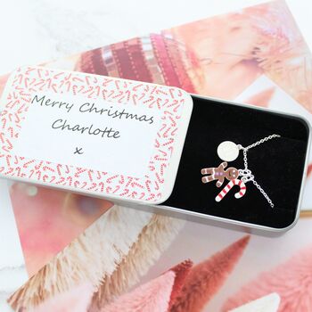 Personalised Gingerbread Charm Necklace, 3 of 3