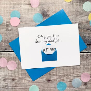 Personalised Envelope Dad Days Card, Card For Dad Or Grandad On Father's Day, 3 of 5