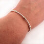 9ct Yellow Gold And Sterling Silver Adjustable Bracelet, thumbnail 2 of 9