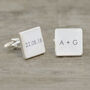 Personalised Initials And Date Wedding Cufflinks, thumbnail 1 of 4