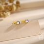 Sterling Silver Moonstone Stud Earrings, thumbnail 3 of 12