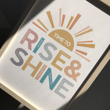 Rise And Shine Typographic Print, 2 of 4