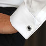Sterling Silver And Black Onyx Cufflinks, thumbnail 1 of 4