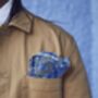 Dancys Mens Black And Blue Floral Pocket Square, thumbnail 5 of 8