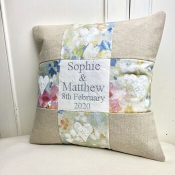 Natural Linen Commemorative Cushion, 5 of 10