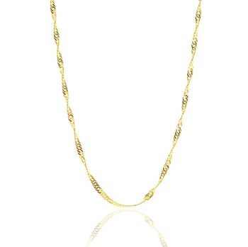 Twisted Singapore Sterling Silver Chain Necklace, 3 of 4