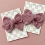 Dusky Pink Personalised Hair Bow Stocking Filler/Christmas Gift, thumbnail 6 of 6