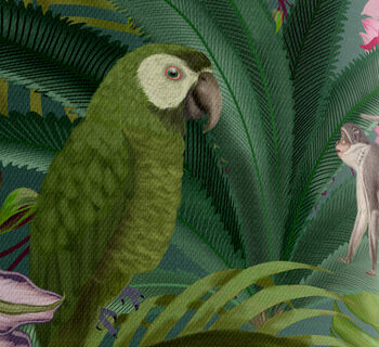 Rainforest Parrots, Tropical Botanical Lampshade, 5 of 7