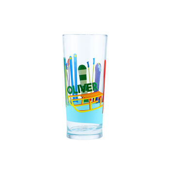 Personalised Skis Name Printed Pint Glass, 2 of 6