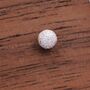 Sterling Silver Frosted Ball Stud Earrings, thumbnail 2 of 12