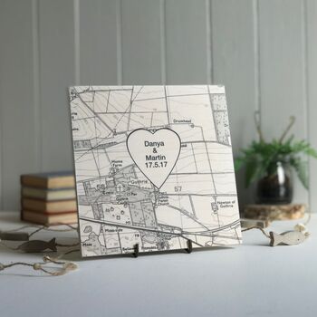 Personalised Wedding Venue Location Map Print On Wood, 4 of 10