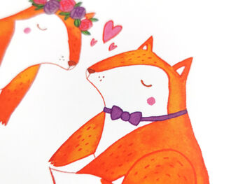 Foxy Love Blank Greeting Card, 4 of 6