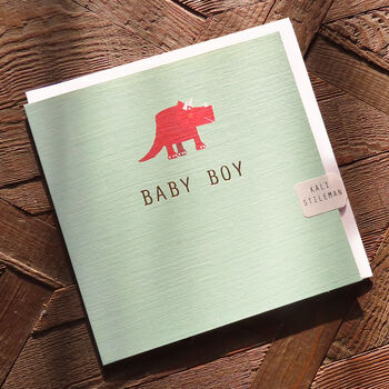 Gold Foiled Baby Boy Card, 4 of 4