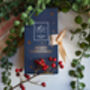 Five Chocolate Bars In Navy Christmas Gift Box, thumbnail 1 of 7