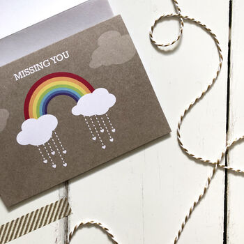 Rainbow Missing You Card, 4 of 6