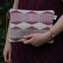 Handwoven Geometric Clutch Bag, thumbnail 10 of 11