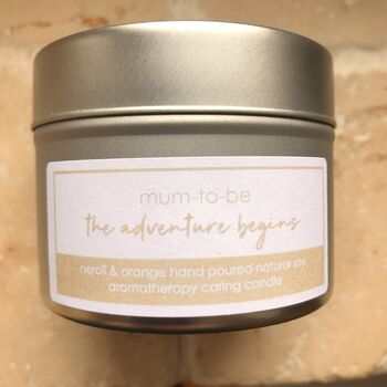 Mum To Be 'The Adventure Begins' Aromatherapy Candle, 6 of 7