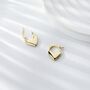 Heart Huggie Earring In Gold/Silver, thumbnail 1 of 3