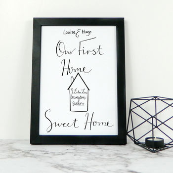 Personalised 'Our First Home' Print, 6 of 7