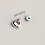 Pink Crystal Screw On Flat Back Stud Earrings, thumbnail 3 of 3