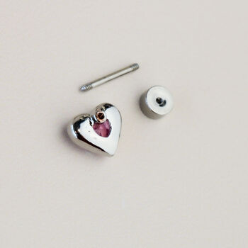 Pink Crystal Screw On Flat Back Stud Earrings, 3 of 3