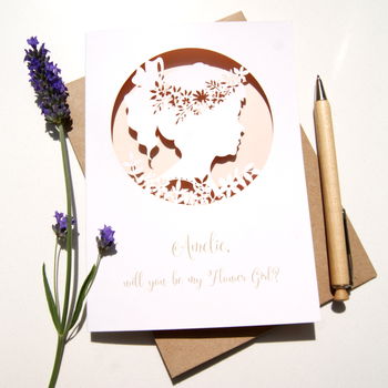 Personalised Flower Girl Card Boho Design, 3 of 7