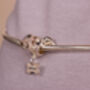 Personalised Silver Greyhound Head Bead Charm, thumbnail 4 of 8