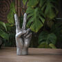 Silver Peace Sign Vase, thumbnail 1 of 4