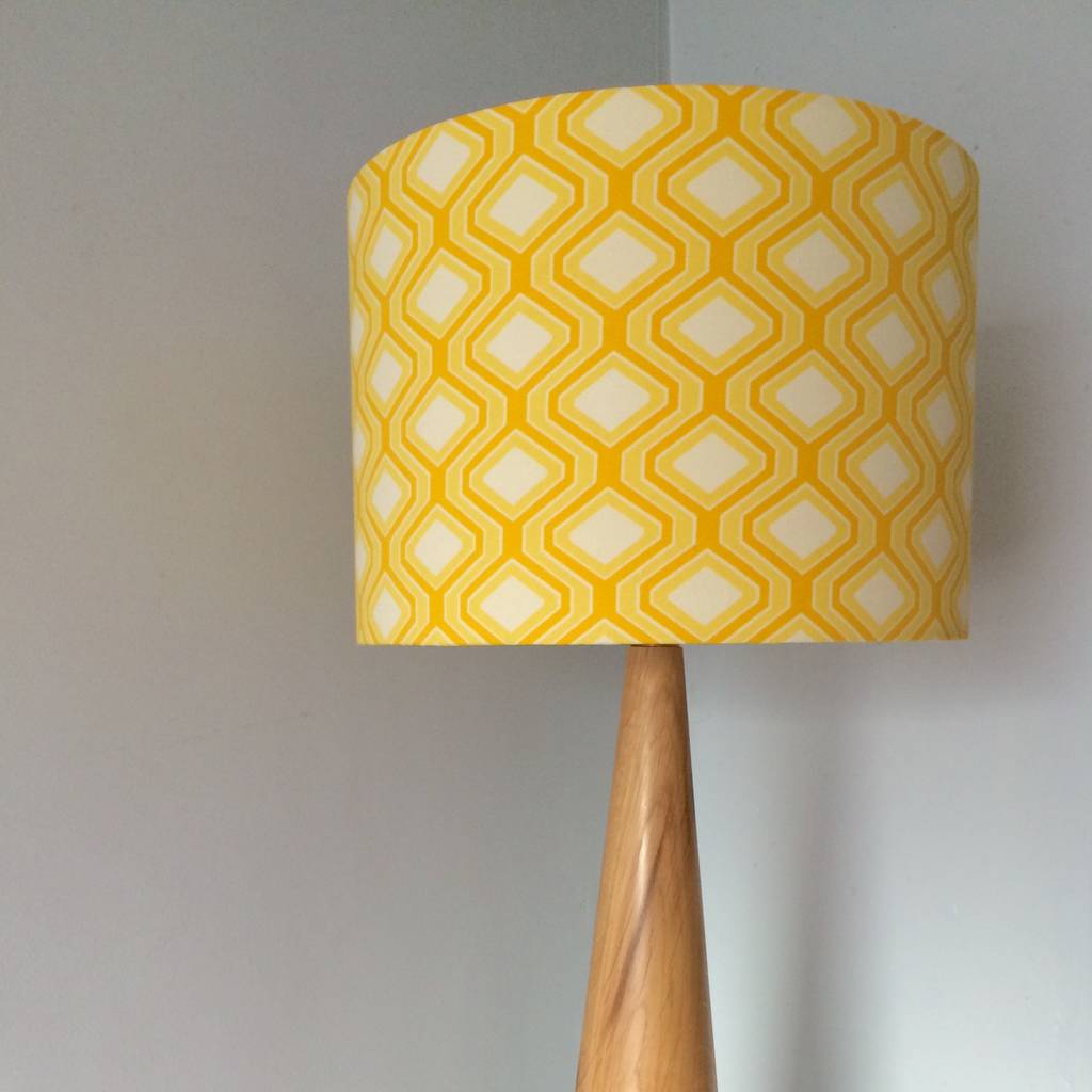 bright retro print handmade lampshade by yona handmade design | notonthehighstreet.com