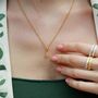 18ct Gold Forget Me Not Flower Charm Necklace, thumbnail 1 of 6