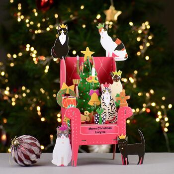 Personalised Christmas Cat Advent Calendar, 4 of 5