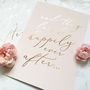 Blush And Gold Foil Happily Ever After Print, thumbnail 2 of 2