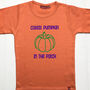 Personalised Pumpkin Child's Halloween T Shirt, thumbnail 1 of 10