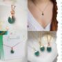 Emerald May Birthstone Hoop Earrings, thumbnail 5 of 10