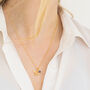 Gold Vermeil Bee Necklace With Birthstone Charm, thumbnail 1 of 11