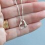Sterling Silver Thank You Bridemaid Necklace, thumbnail 2 of 3
