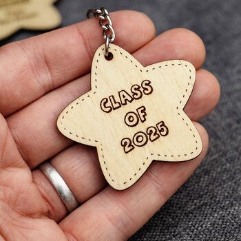 Personalised Class Of 2026 Star Keyring For Six Leaver, 4 of 8
