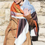 Personalised Colour Block Oversized Scarf Shawl, thumbnail 3 of 12
