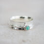 Sterling Silver Birthstone Spinner Ring, thumbnail 5 of 7