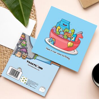 Dinosaur Bowl Card | Cute Greeting Cards, 2 of 5