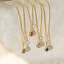 March Birthstone Aquamarine Gold Plated Necklace, thumbnail 3 of 12