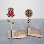 3D Personalised Wood Daisy In Pot Card, thumbnail 2 of 6