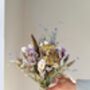Dried Field Bouquet With Forget Me Not And Statice, thumbnail 3 of 5