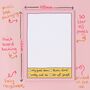 A6 Notepad Pink Grid Daily Planner, thumbnail 4 of 4