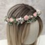 Baby Pink Flower Wedding Crown, thumbnail 5 of 5