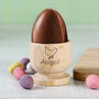 Personalised Name Chicken Wooden Egg Cup, thumbnail 4 of 6