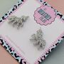 Unicorn Glitter Resin Stud Earrings Pink, Blue And Silver, thumbnail 12 of 12