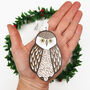 Owl Christmas Tree Decorations, thumbnail 7 of 8