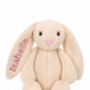 Personalised Bunny Soft Toy – Gift For Baby | Plushie, thumbnail 9 of 12